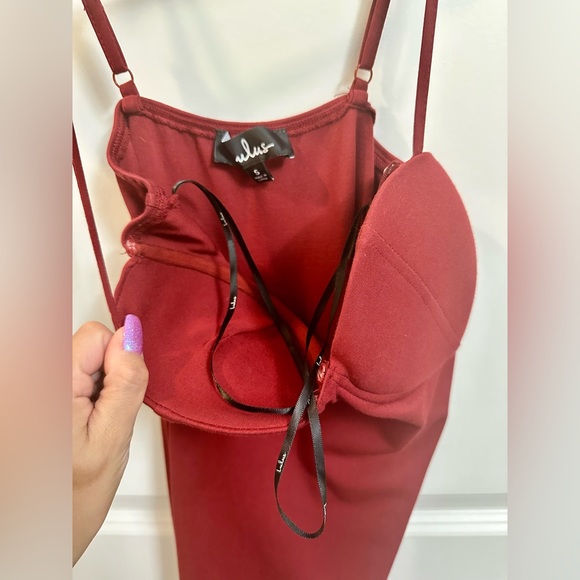 Lulus Kitty Rust Red Bustier Bodycon Dress - Picture 3 of 5
